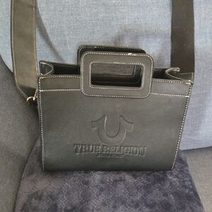 True Religion Black Men's Messenger Bag